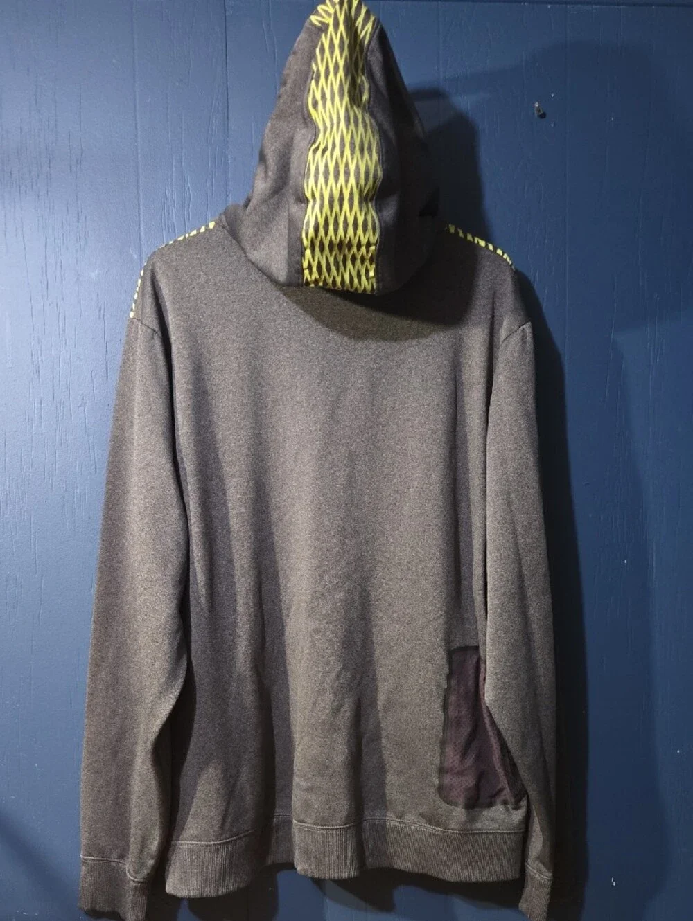 Under Armour Gray Pullover Hoodie with Neon Yellow Accents